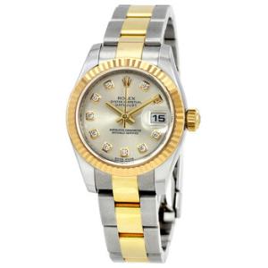 Lady Datejust 26 Silver Dial Stainless Steel and 18K Yellow Gold Oyster Bracelet Automatic Watch 179173SDO
