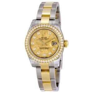 Lady Datejust 26 Yellow Gold Dial Stainless Steel and 18K Yellow Gold Oyster Bracelet Automatic Watch 179383YGCDO