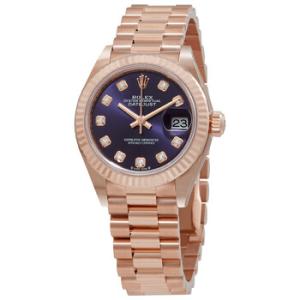 Lady Datejust 28 Automatic Diamond Purple Dial Watch 279175AUDP