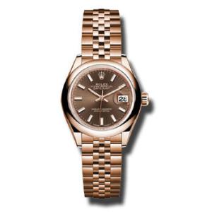 Lady Datejust 28 Chocolate Dial 18K Pink Gold Jubilee Bracelet Automatic Watch 279165CHSJ