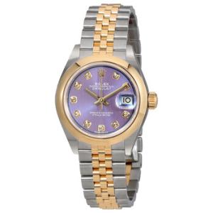 Lady Datejust 28 Lavender Dial Steel and 18k Yellow Gold Jubilee Watch 279163LVDJ