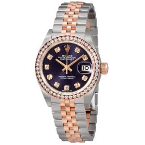 Lady Datejust Aubergine Dial Diamond Automatic Watch 279381OBDJ