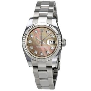 Lady Datejust Black Mother of Pearl Diamond Automatic Watch 179174BMDO