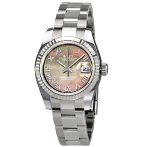 Lady Datejust Black Mother of Pearl Roman Dial Automatic Watch 179174BMRO