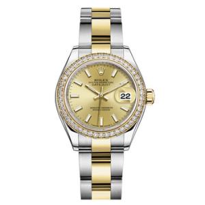 Lady Datejust Champagne Dial Diamond Bezel Automatic Watch 279383CSO