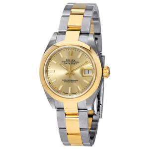 Lady Datejust Champagne Dial Steel and 18K Yellow Gold Oyster Watch 279163CSO