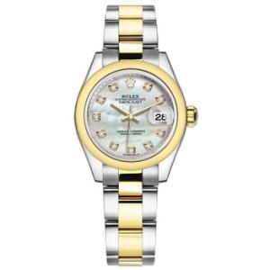 Lady Datejust Mother of Pearl Diamond Steel and 18K Yellow Gold Oyster Watch 279163MDO