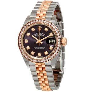 Lady Datejust Purple Diamond Dial Steel and 18kt Everose Gold Jubile Watch 279381PUDJ