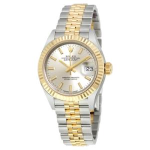 Lady Datejust Silver Dial Steel and 18K Yellow Gold Automatic Watch