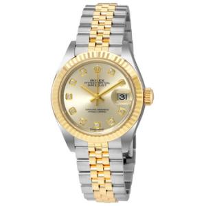 Lady Datejust Silver Dial Steel and 18K Yellow Gold Watch