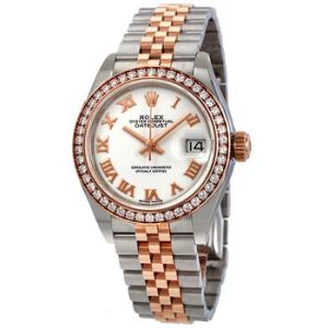 Lady Datejust White Dial Automatic Steel and 18K Everose Gold Jubilee Watch 279381WRJ