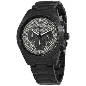 Layton Chronograph Quartz Black Stainless Steel Watch MK8899