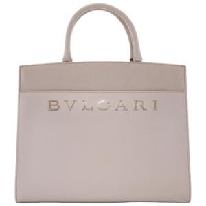 Leather Logo Embossed Tote Bag