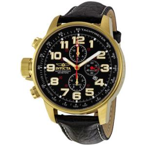 Lefty Chronograph Black Dial Goldtone Watch