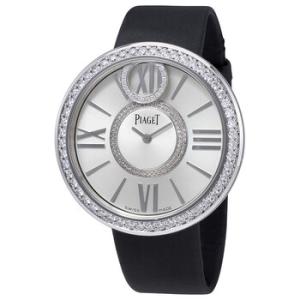 Limelight Dancing Light Silver Dial Satin Strap Watch G0A36156
