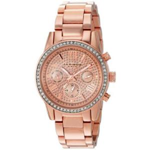Lumin Rose Gold Crystal Pave Dial Watch AK926RG
