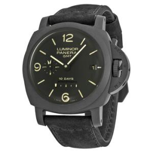 Luminor 1950 10 Days Black Dial Black Leather Watch PAM00335
