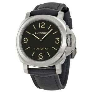 Luminor Base Black Dial and Leather Strap Watch