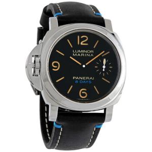 Luminor LeftHanded Hand Wind Black Dial Watch PAM00796