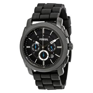 Machine Chronograph Black Dial Black Silicone Watch FS4487