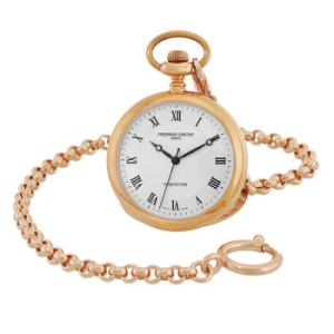 Manufacture Silver Dial Rose Gold Stainless Steel Pocket Watch FC700MC6PW4