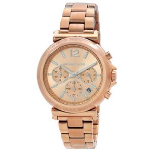 Maren Chronograph Quartz Rose Gold Dial Watch MK7494