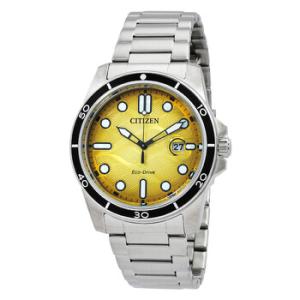 Marine 1810 EcoDrive Yellow Dial Watch AW181689X