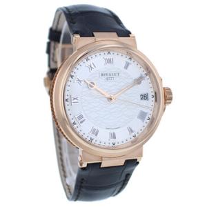 Marine Automatic Silver Dial 18kt Rose Gold Watch 5517BR129ZU