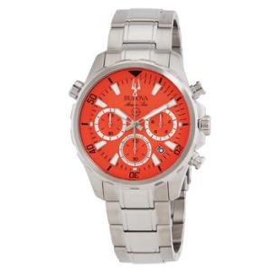 Marine Star Chronograph Quartz Orange Dial Watch 96B395