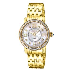 Marsala Diamond Mother of Pearl Dial Watch 9866B