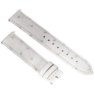 Matte Winter White Ostrich Leather Strap