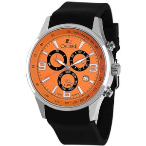 Mauler Orange Dial Chronograph Black Rubber Watch SC4M104079