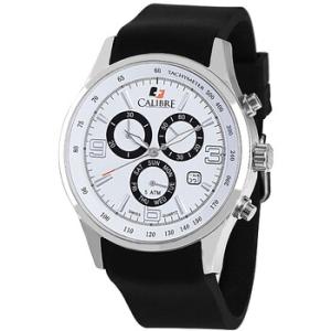 Mauler White Dial Chronograph Black Rubber Watch SC4M104001
