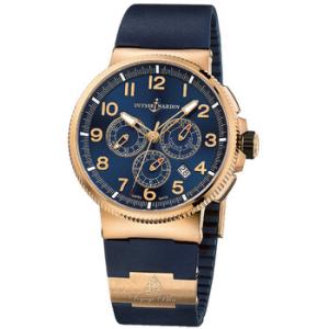Maxi Marine Chronograph Blue Dial 18K Rose Gold Automatic Watch 1506150LE363VB