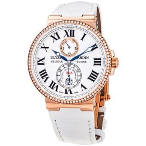 Maxi Marine Chronometer Automatic 18kt Rose Gold Diamond Watch 26667B40