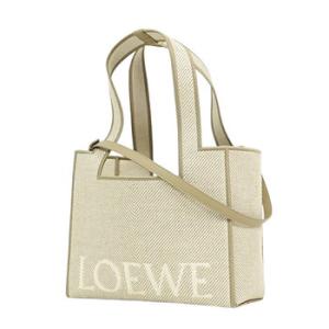 Medium Loewe Font Tote Bag  Ecru