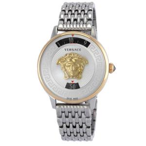 Medusa Icon Quartz Silver Dial Watch VEZ200321