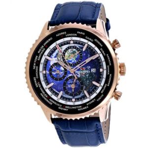 Meridian World Timer Gmt Chronograph Quartz Blue Dial Watch SP7135