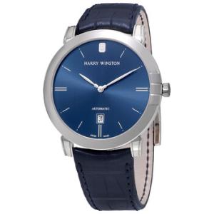 Midnight Blue Dial Blue Leather Automatic Watch MIDAHD42WW002