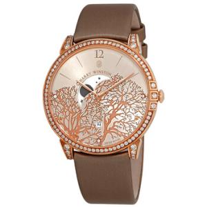 Midnight Champagne Sunray Dial 18kt Rose Gold Diamond Satin Watch MIDQMP39RR001