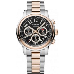 Mille Miglia Chronograph Black Dial 18 Carat Rose Gold Automatic Watch