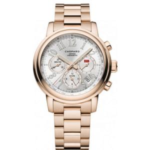 Mille Miglia Chronograph Silver Dial 18 Carat Rose Gold Automatic Watch