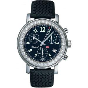 Mille Miglia Diamond 18kt White Gold Black Rubber Watch