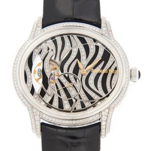 Millenary Zebra Diamond Pattern Dial 18 Carat White Gold Watch