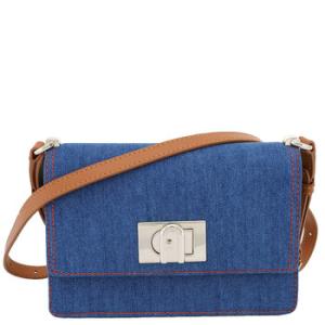 Mini Denim Logo Clasp Shoulder Bag