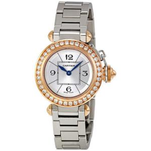 Miss Pasha Silver Dial Diamond Bezel Watch WJ124021