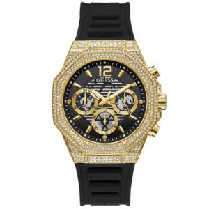 Momentum Black Gold Tone MultiFunction Black Dial Watch GW0518G2