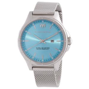 MoonSun Date Quartz Light Blue Dial Watch TM822035