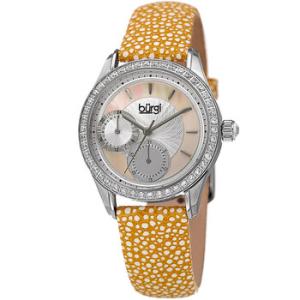 Mother Of Pearl Dial Polka Dot Leather Watch BUR160YL