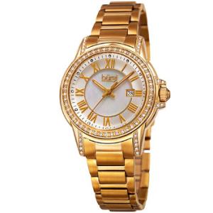 Mother of Pearl Dial Goldtone Watch BUR168YG